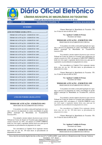 Diário Oficial - Edição 046
