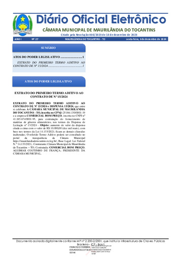 Diário Oficial - Edição 027
