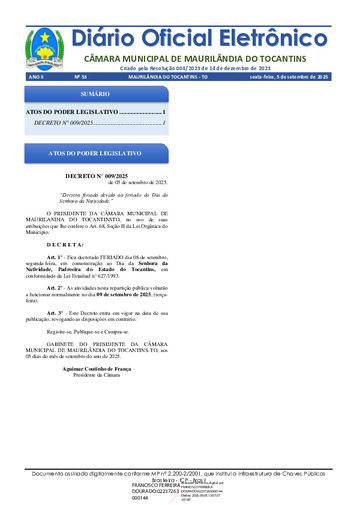 Diário Oficial - Edição 053